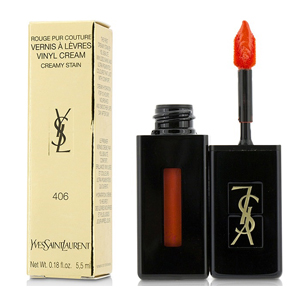 Yves Saint Laurent Rouge Pur Couture Vernis A Levres Vinyl Cream Lipgloss 406 Orange Electro Cream Lipstain 5.5ml